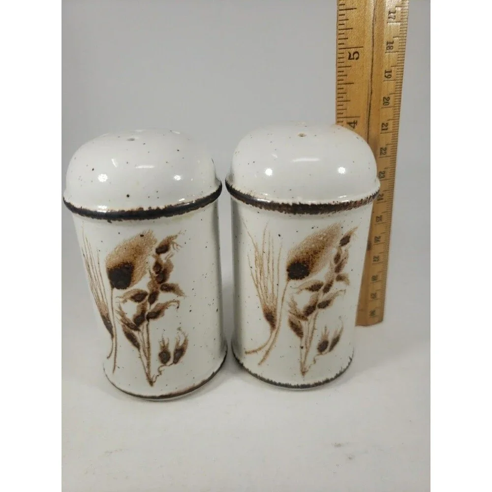 Vtg Midwinter Stonehenge WILD OATS salt & Pepper Shakers Eve Midwinter England